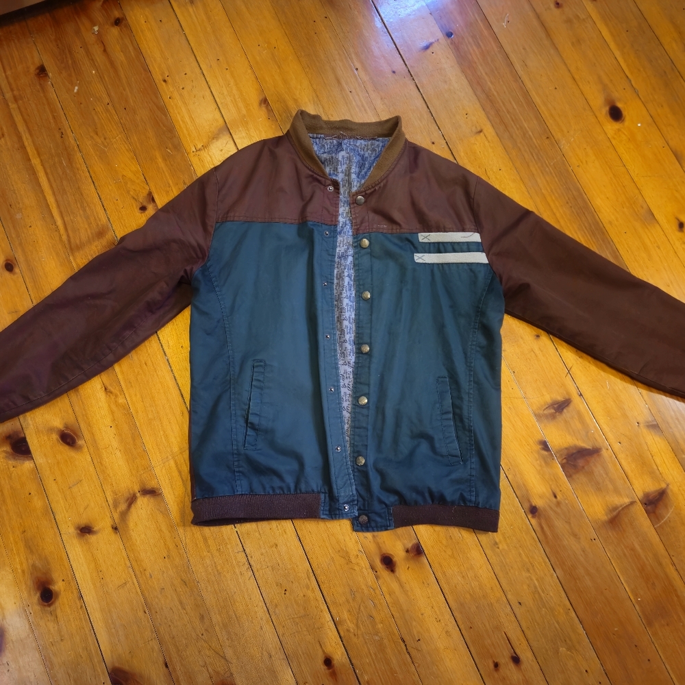 Men's Brown and Green Jacket